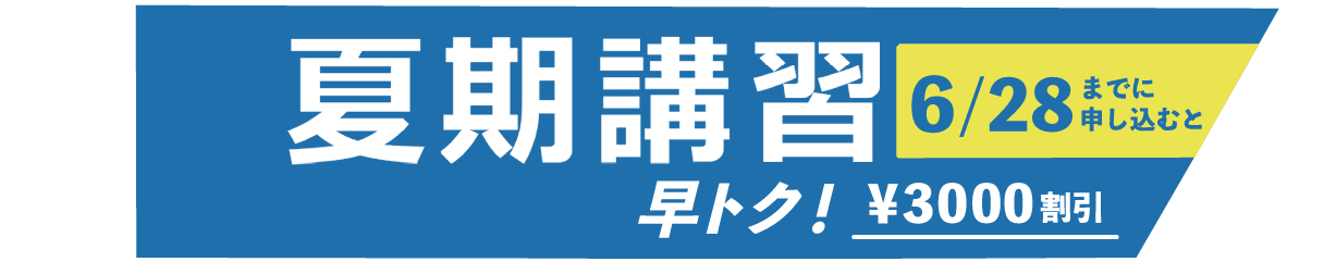 ゼミの夏期講習のバナー